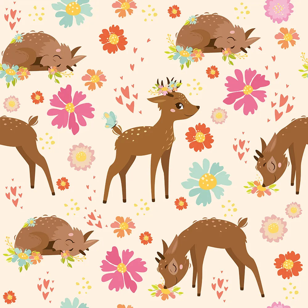 Where Sweet Deer Nap Among the Flowers