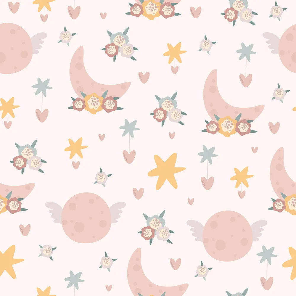 Where Blossoms Bloom on Moons and Hearts Float Free