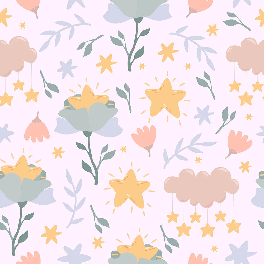 Where Flowers Shine and Stars Gently Fall from Clouds