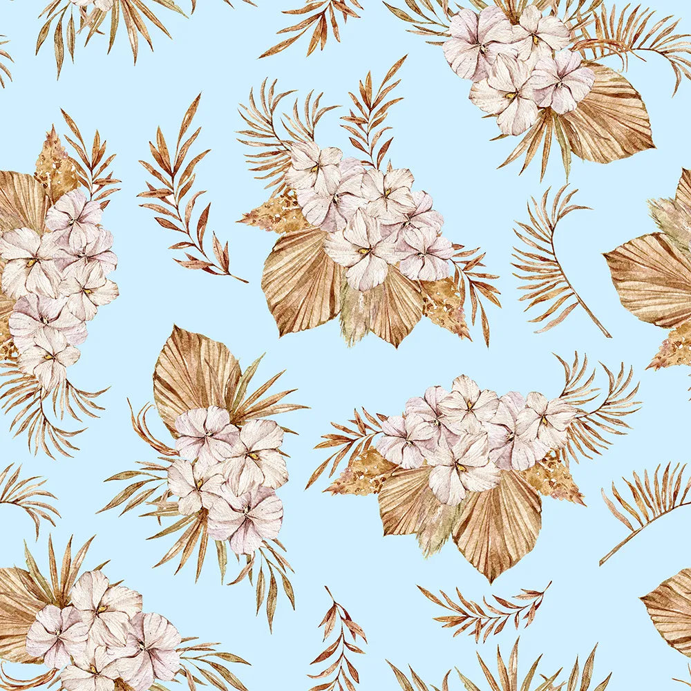 Where Boho Florals Meet a Calm Blue Sky