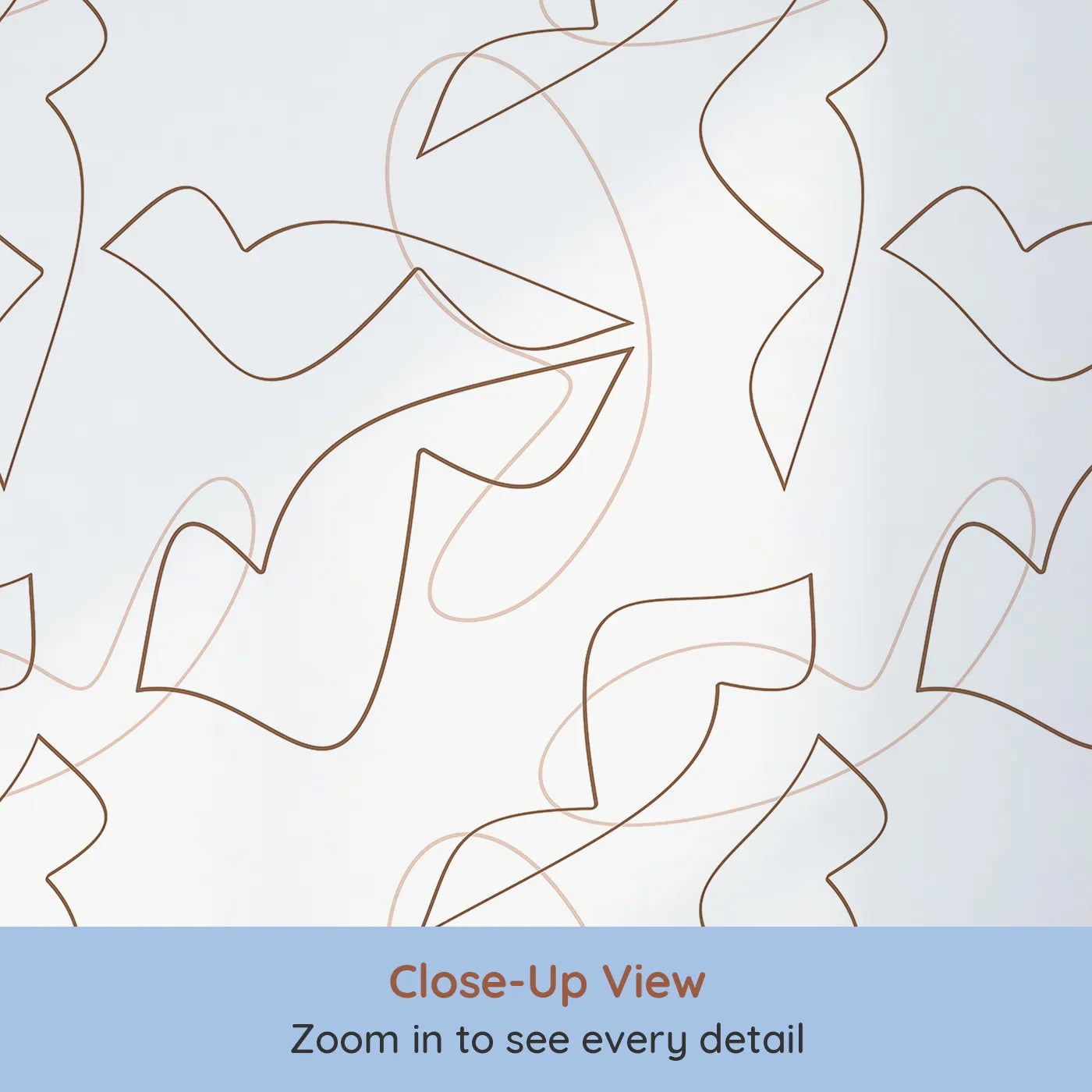 Close-up view of Whimsy Tots' Abstract Motion Flow Wallpaper (W3307).Layered contours and graceful scribbles create a flowing visual rhythm.