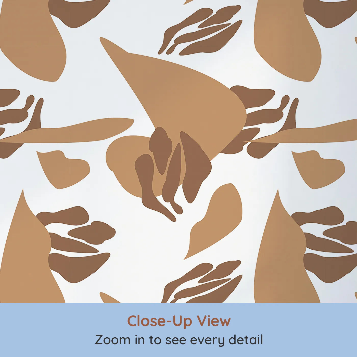 Close-up view of Whimsy Tots' Abstract Desert Pods Wallpaper (W3310).Curved pods and seed-like shapes bring natural rhythm and intrigue.