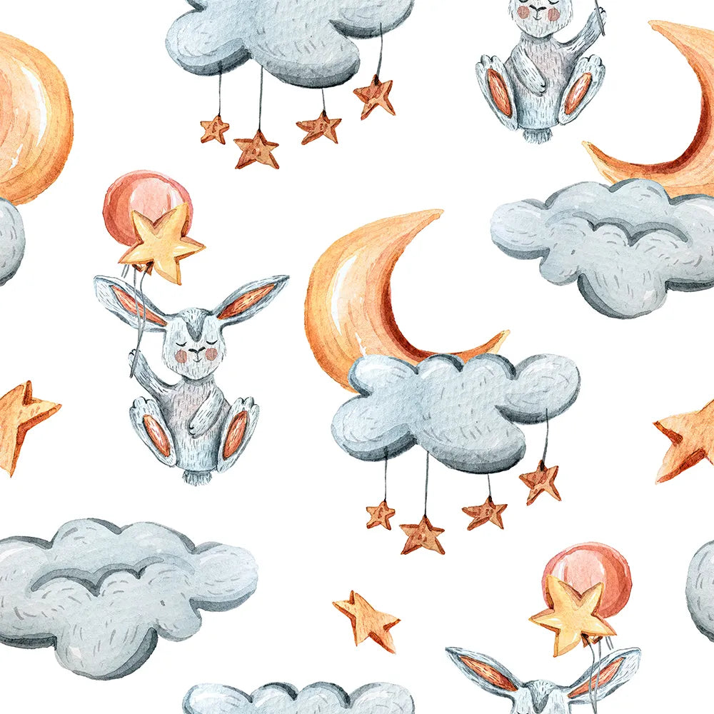 Where Balloons Lift Bunnies into Moonlit Skies