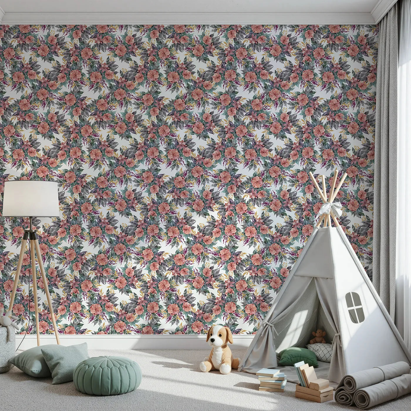 Front view of Whimsy Tots' Autumn Bloom Cascade in White