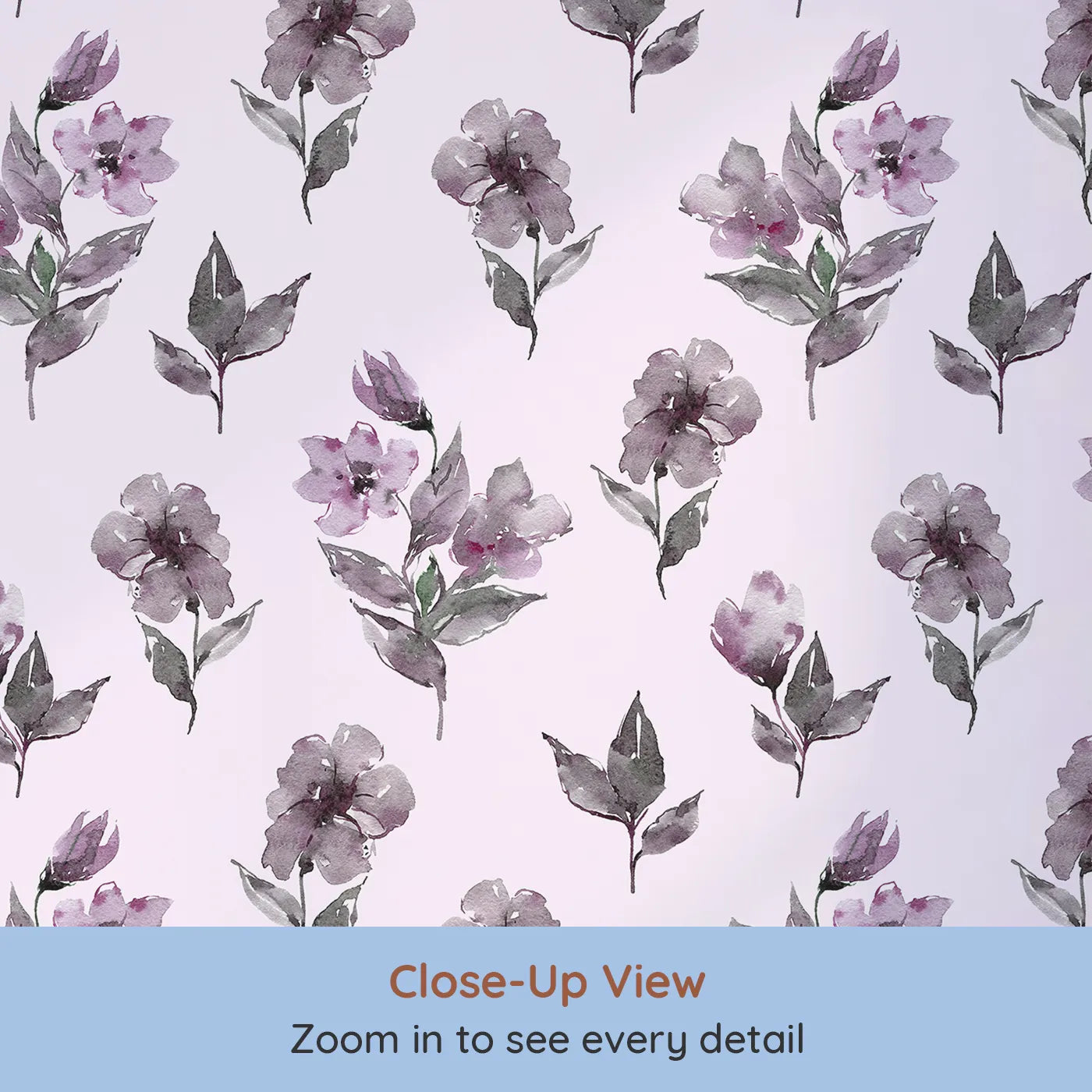 Close-up view of Whimsy Tots' Lilac Sprig Dance in Blush Pink (W3354B).Lilac blossoms sway sweetly across pale pink skies.