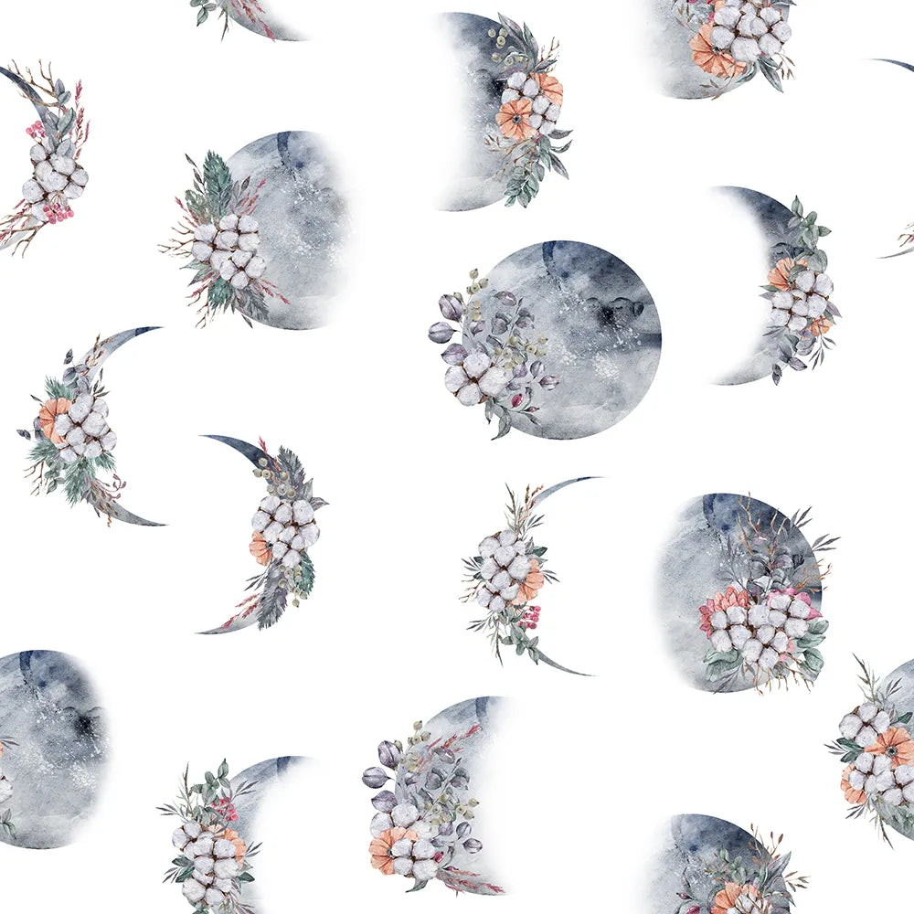 Where Moons and Winter Florals Gently Mix