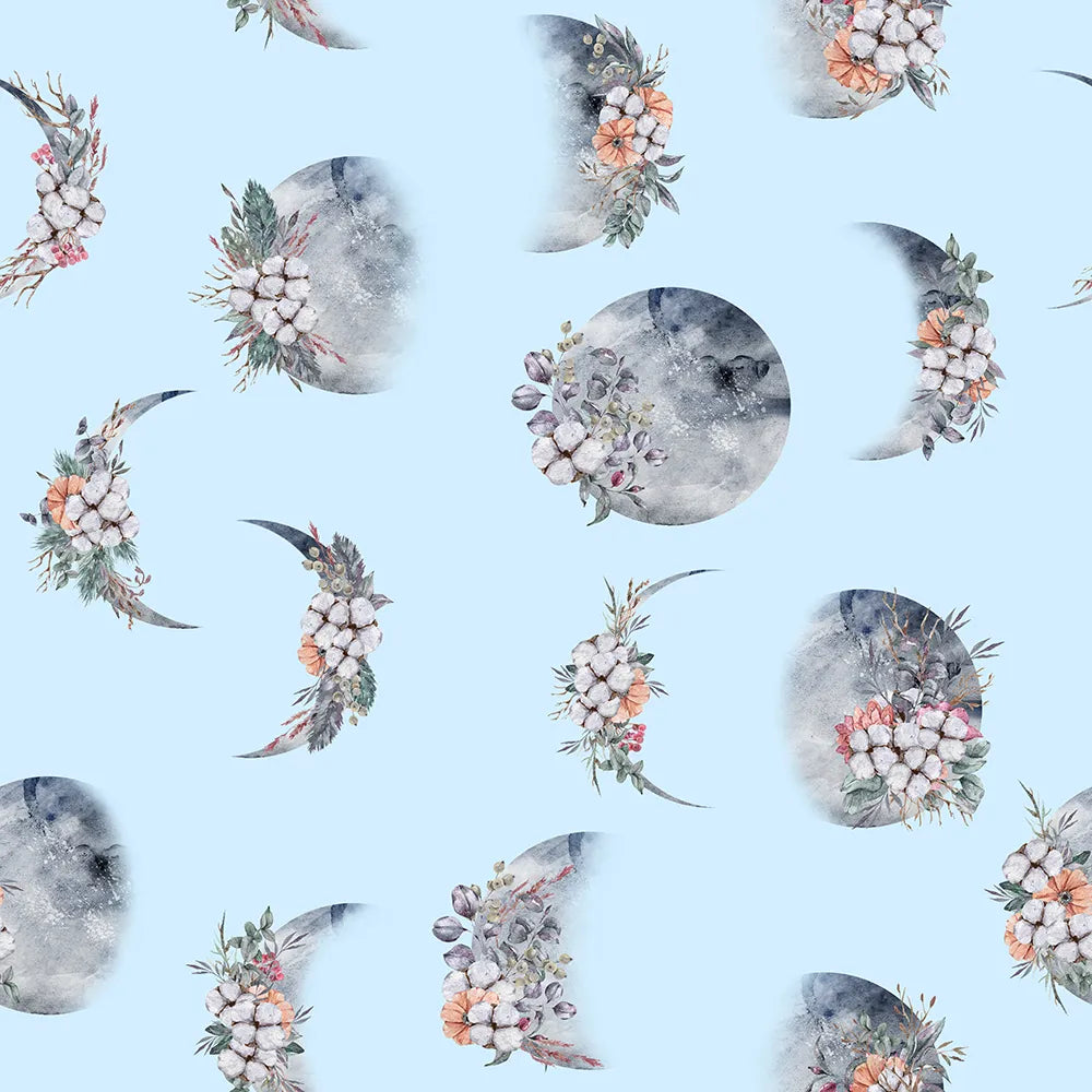Where Moonlight Meets Petals in a Snowy Dance