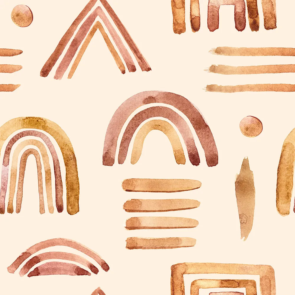 Where Earthy Watercolors Play with Form