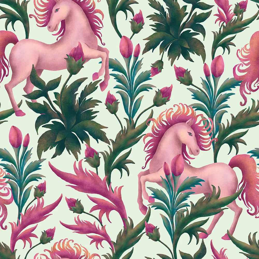 Where Magical Ponies Explore a Minty Garden