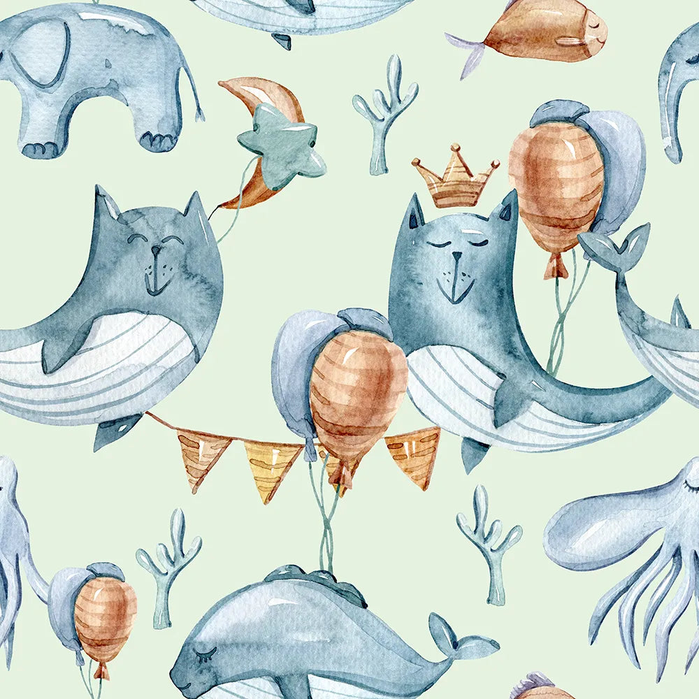 Where Crowned Whales Float and Play