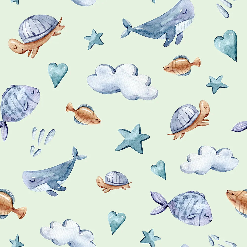 Where Minty Skies Meet Gentle Ocean Dreams