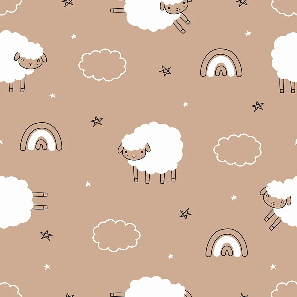 Where Woolly Friends Wander Beneath Dreamy Skies
