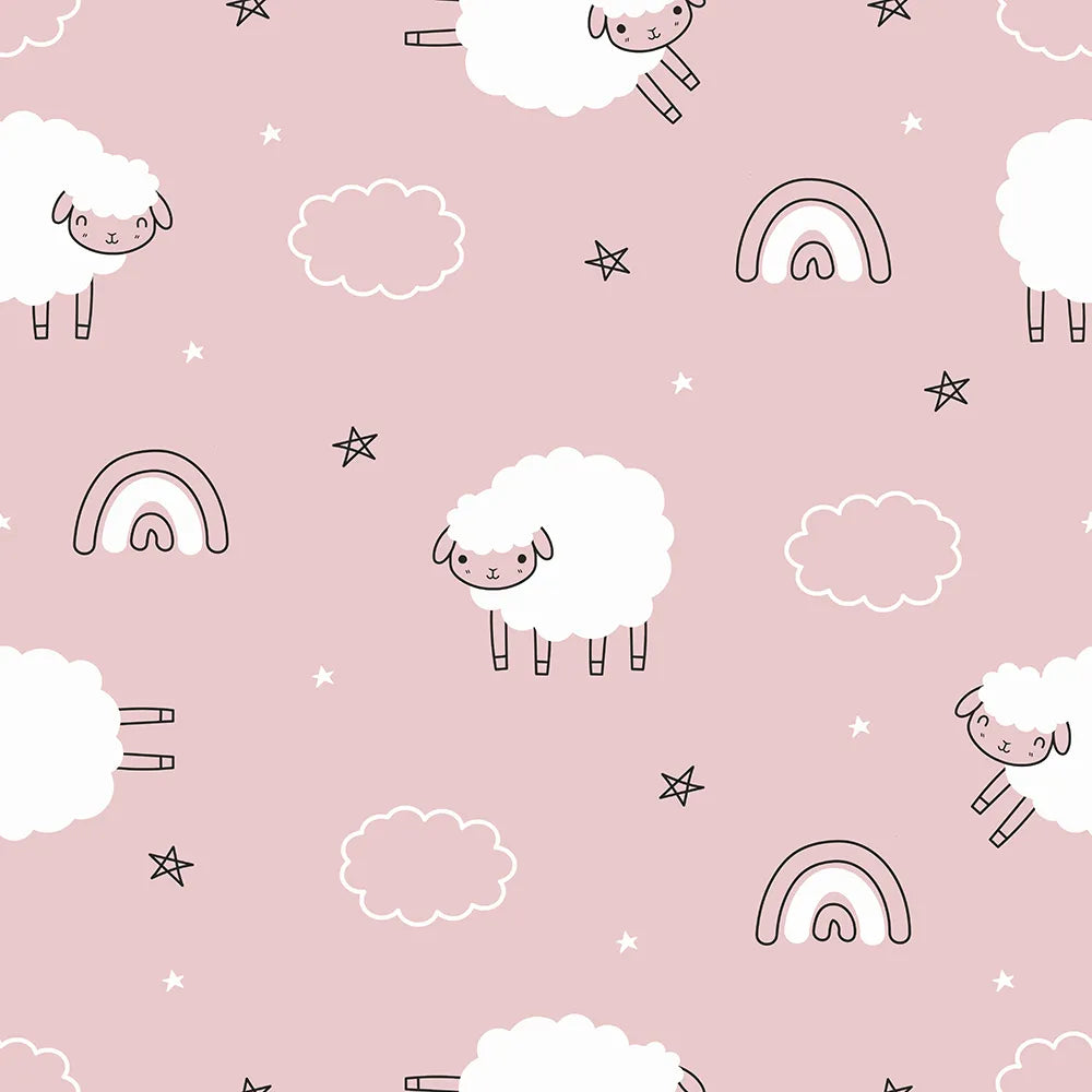 Where Lambs Leap Beneath a Blush-Pink Sky