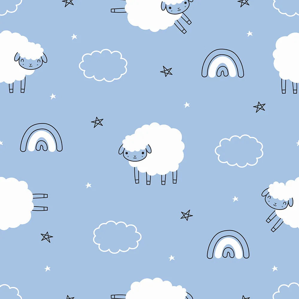 Where Gentle Sheep Dream in Blue Skies