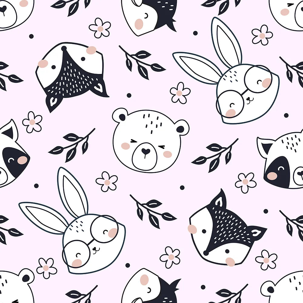 Where Sketchy Smiles Bloom in a Blush Forest