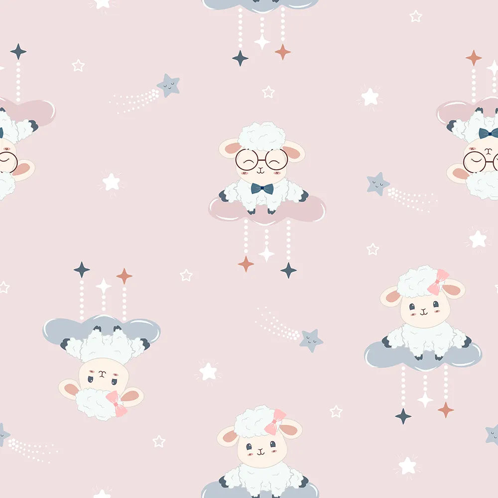 Where Fluffy Friends Float on Blushing Clouds