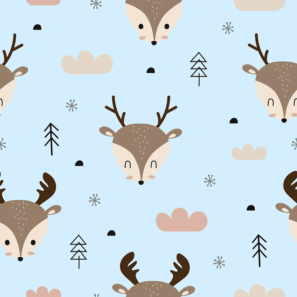Where Antlers Drift Beneath Soft Blue Skies