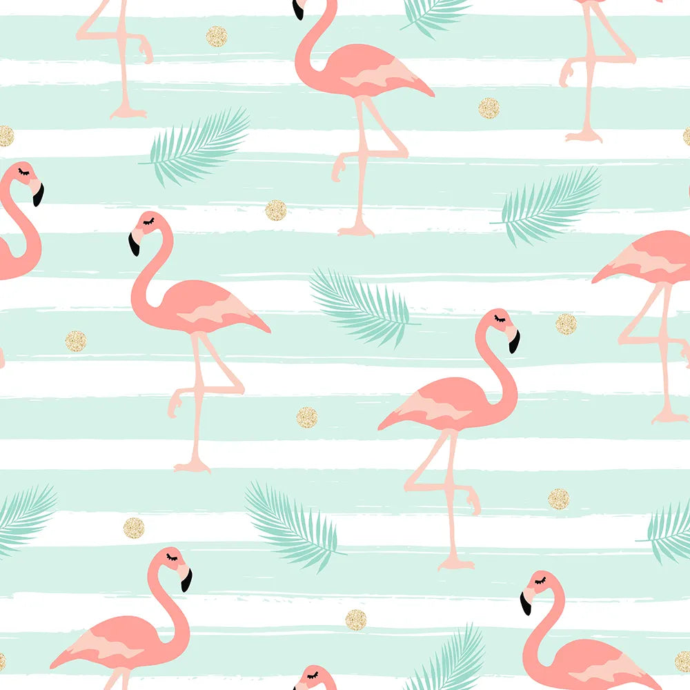 Where Feathery Friends Sway Beneath Painted Palms