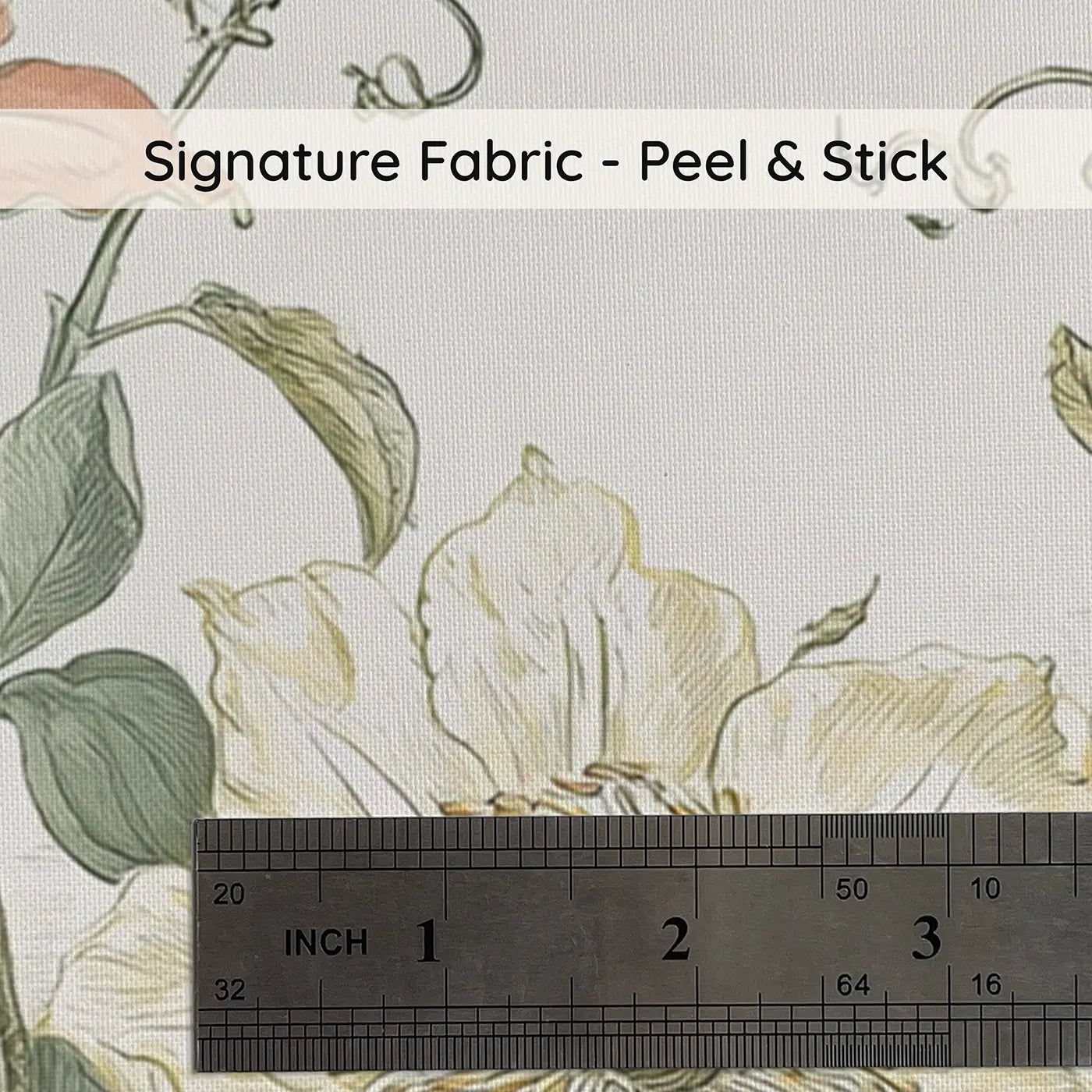 Fabric texture close-up of Trailing Vine Hummingbird Wainscoting Wallpaper by Whimsy Tots