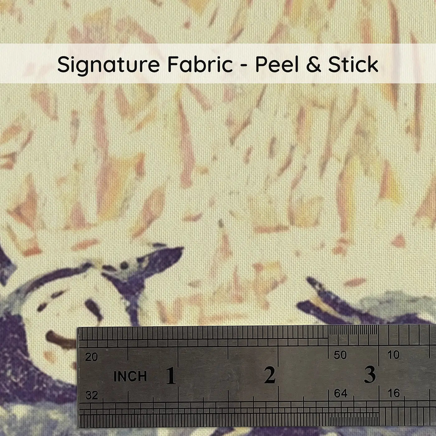Fabric texture close-up of Carved Owl Moon Folk Art Wainscoting Wallpaper by Whimsy Tots