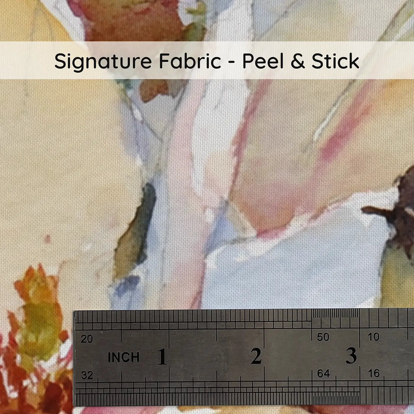 Fabric texture close-up of Magnolia Branch Soft Morning Wainscoting Wallpaper by Whimsy Tots