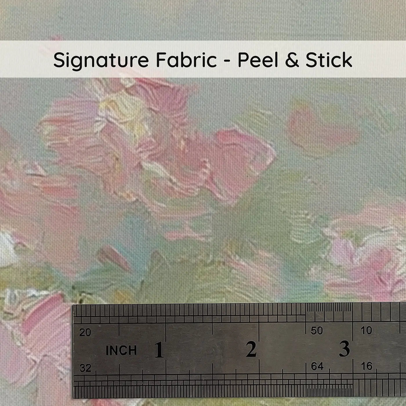 Fabric texture close-up of Morning Rose Garden Mist Wainscoting Wallpaper by Whimsy Tots