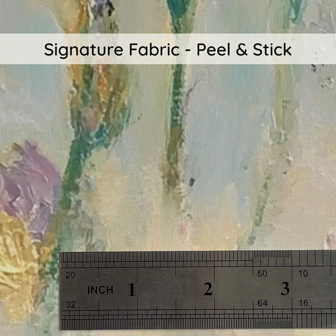 Fabric texture close-up of Iris Pond Misty Morning Wainscoting Wallpaper by Whimsy Tots