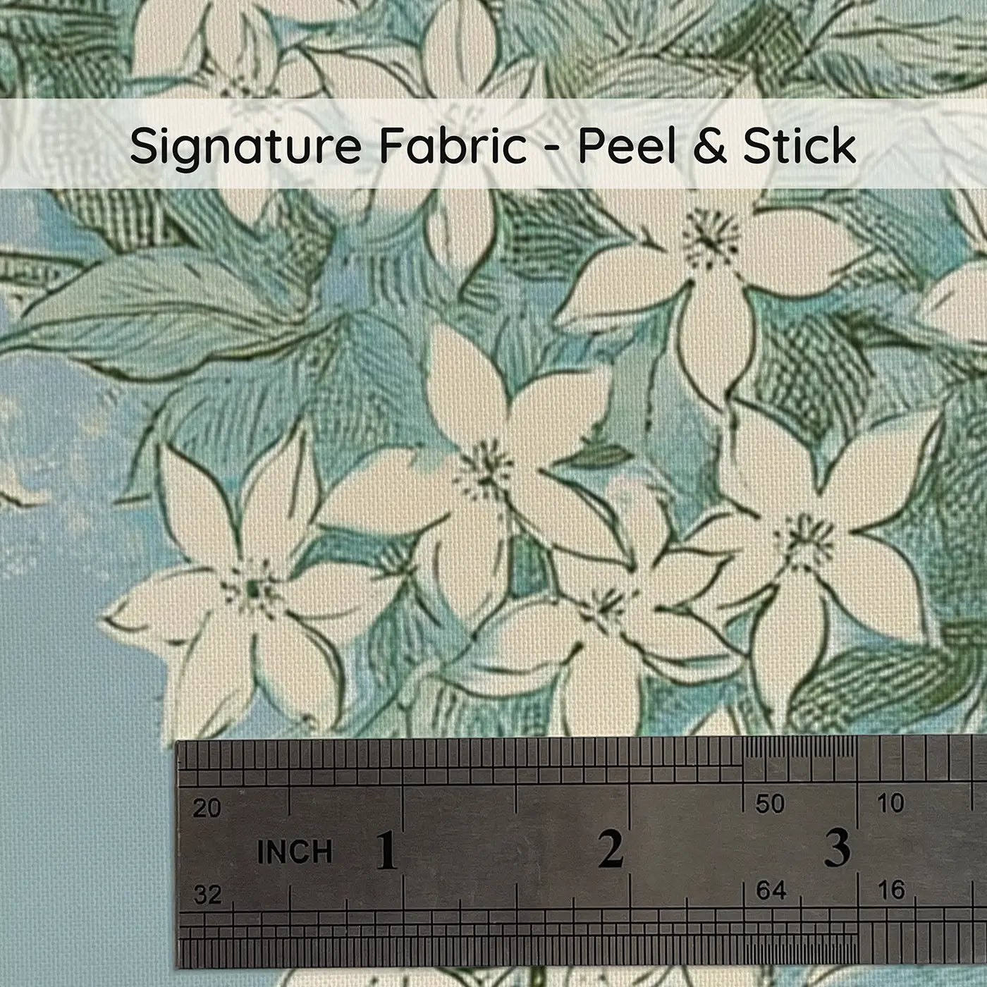 Fabric texture close-up of Jasmine Trellis Moonlight Wainscoting Wallpaper by Whimsy Tots