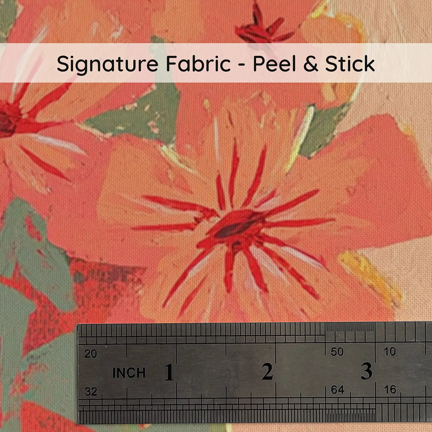 Fabric texture close-up of Hanging Basket Bloom Row Wainscoting Wallpaper by Whimsy Tots