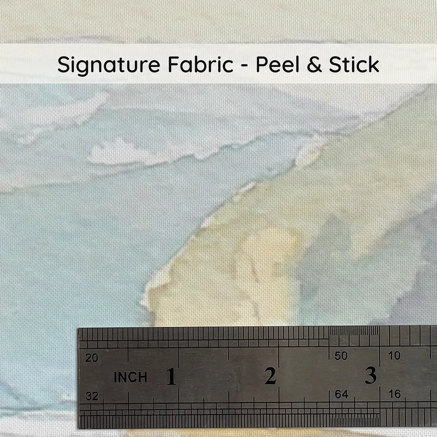 Fabric texture close-up of Watercolor Fjord Morning Wainscoting Wallpaper by Whimsy Tots
