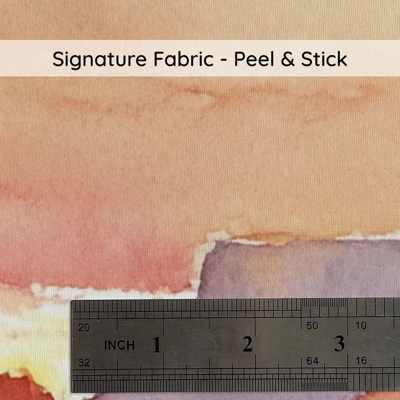 Fabric texture close-up of Desert Canyon Sunset Wash Wainscoting Wallpaper by Whimsy Tots