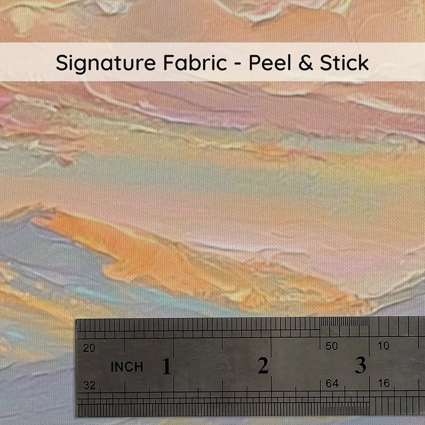 Fabric texture close-up of Mountain Range Golden Hour Wainscoting Wallpaper by Whimsy Tots