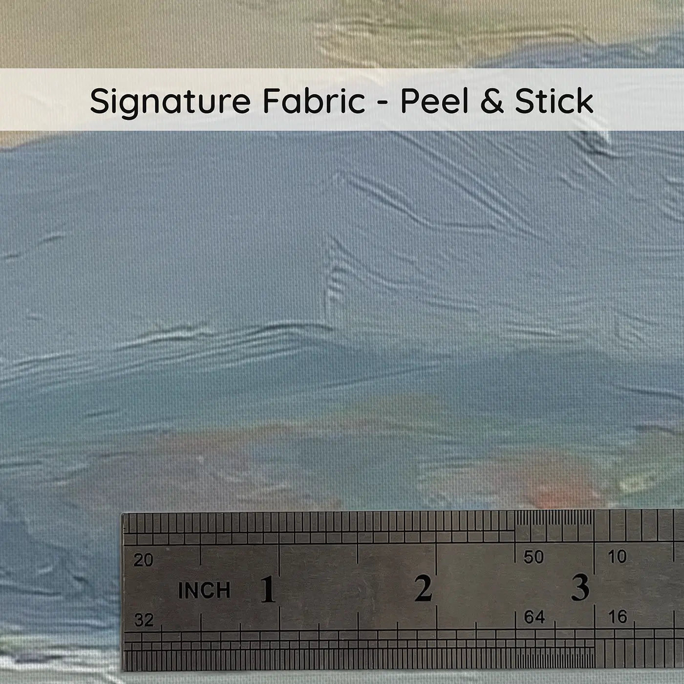 Fabric texture close-up of Autumn Mountain Lake Reflect Wainscoting Wallpaper by Whimsy Tots