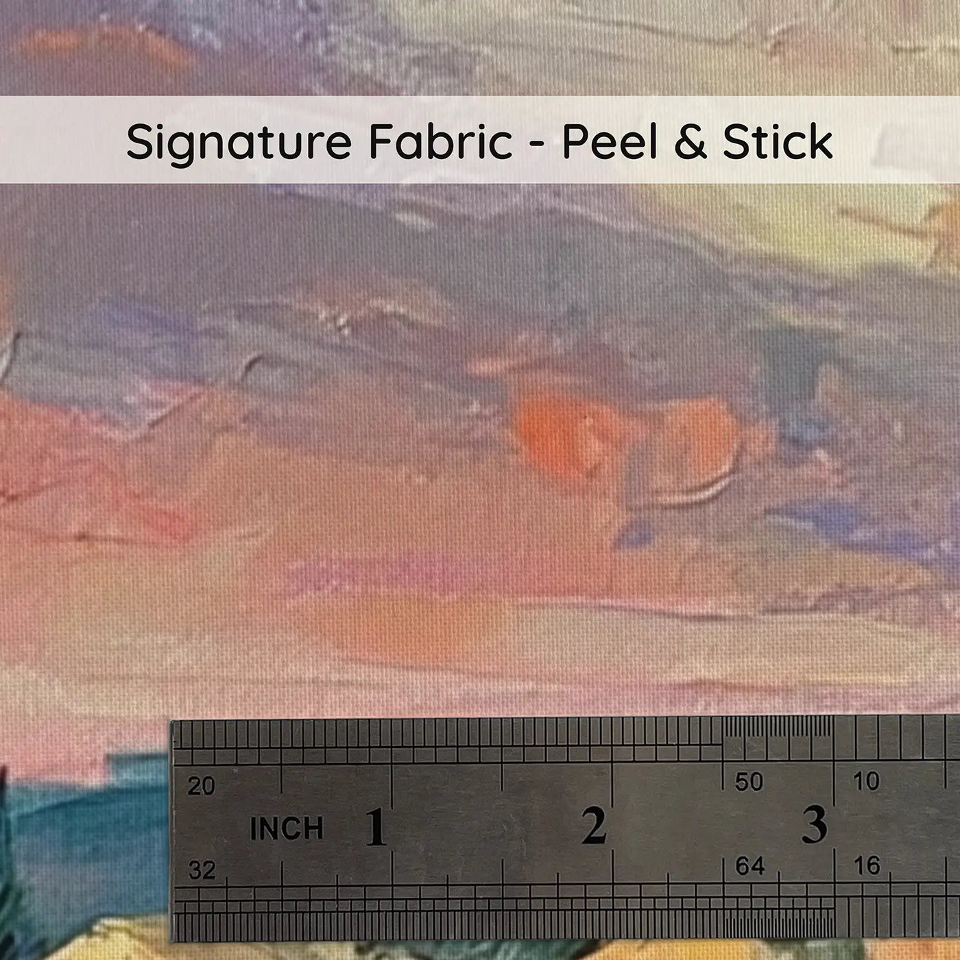 Fabric texture close-up of Lavender Hill Sunset Glow Wainscoting Wallpaper by Whimsy Tots