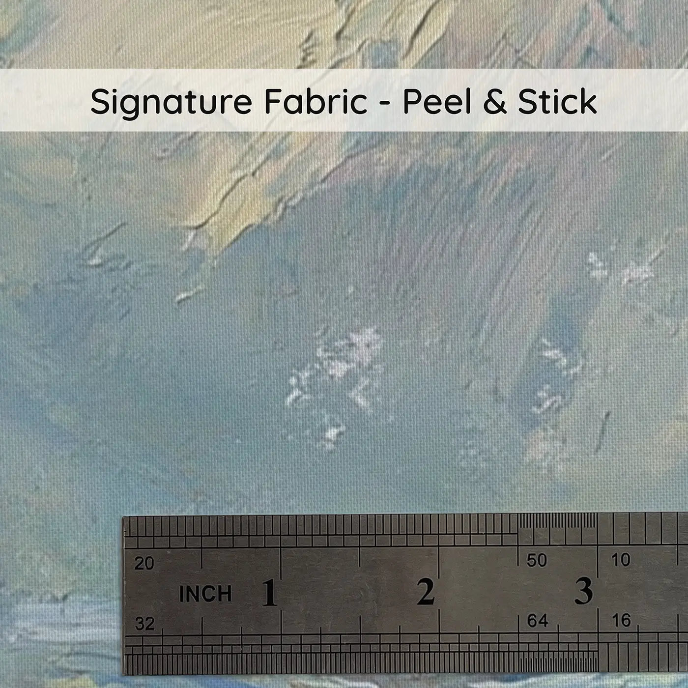 Fabric texture close-up of Snow Mountain River Valley Wainscoting Wallpaper by Whimsy Tots