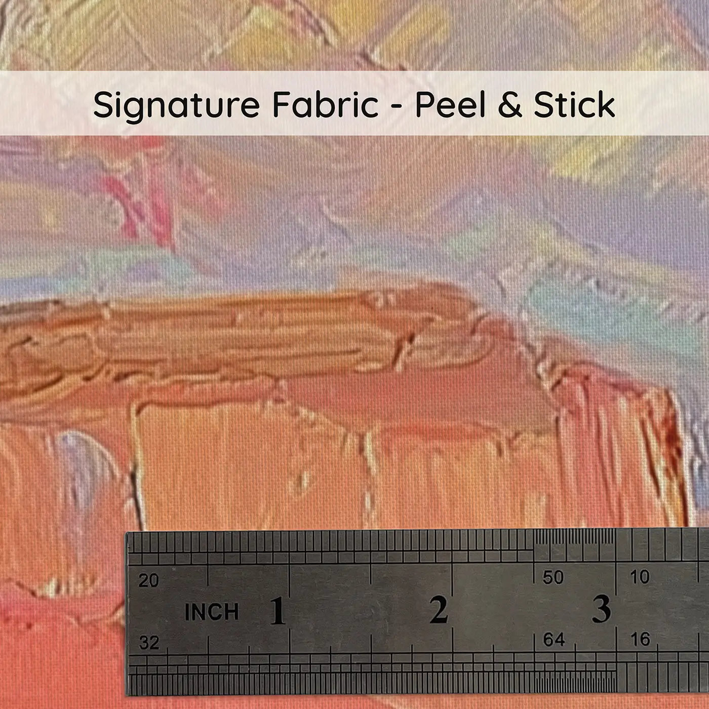 Fabric texture close-up of Desert Mesa Warm Evening Wainscoting Wallpaper by Whimsy Tots