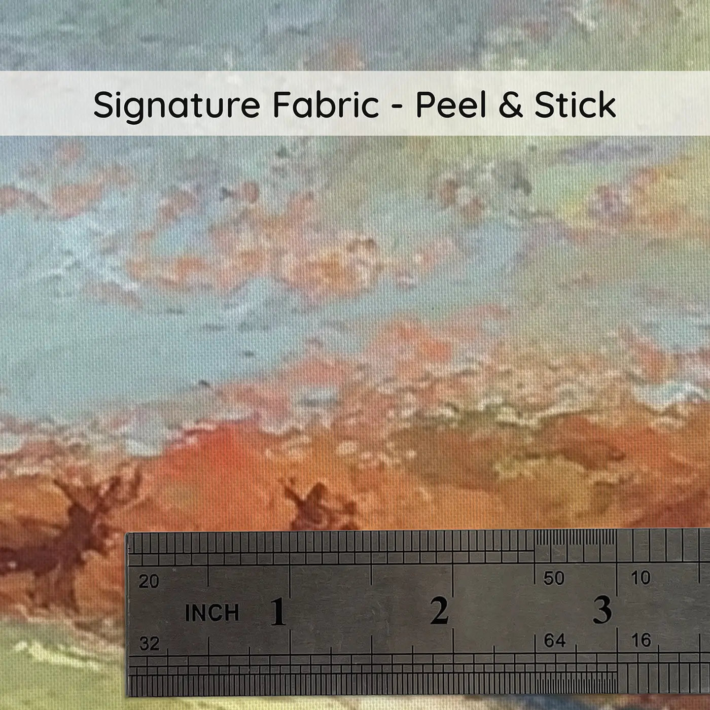 Fabric texture close-up of Chalk Autumn Hills Warm Wainscoting Wallpaper by Whimsy Tots