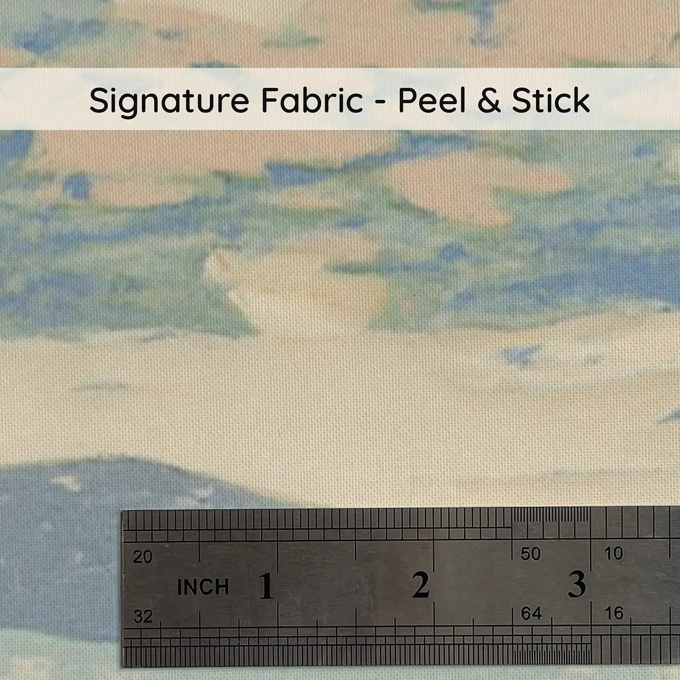 Fabric texture close-up of Linocut Lake Pine Shore Wainscoting Wallpaper by Whimsy Tots