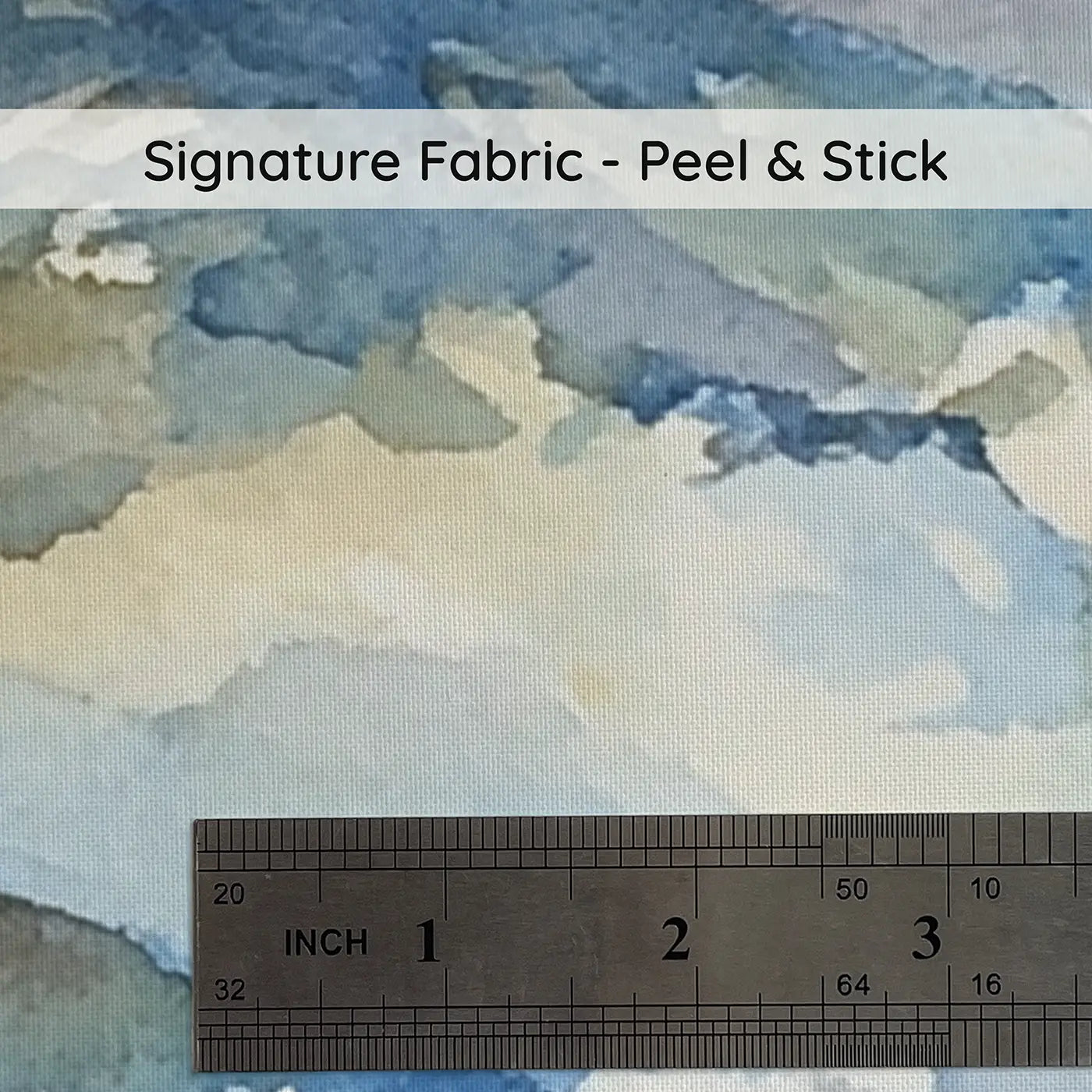 Fabric texture close-up of Morning Mist Cloud Valley Wainscoting Wallpaper by Whimsy Tots