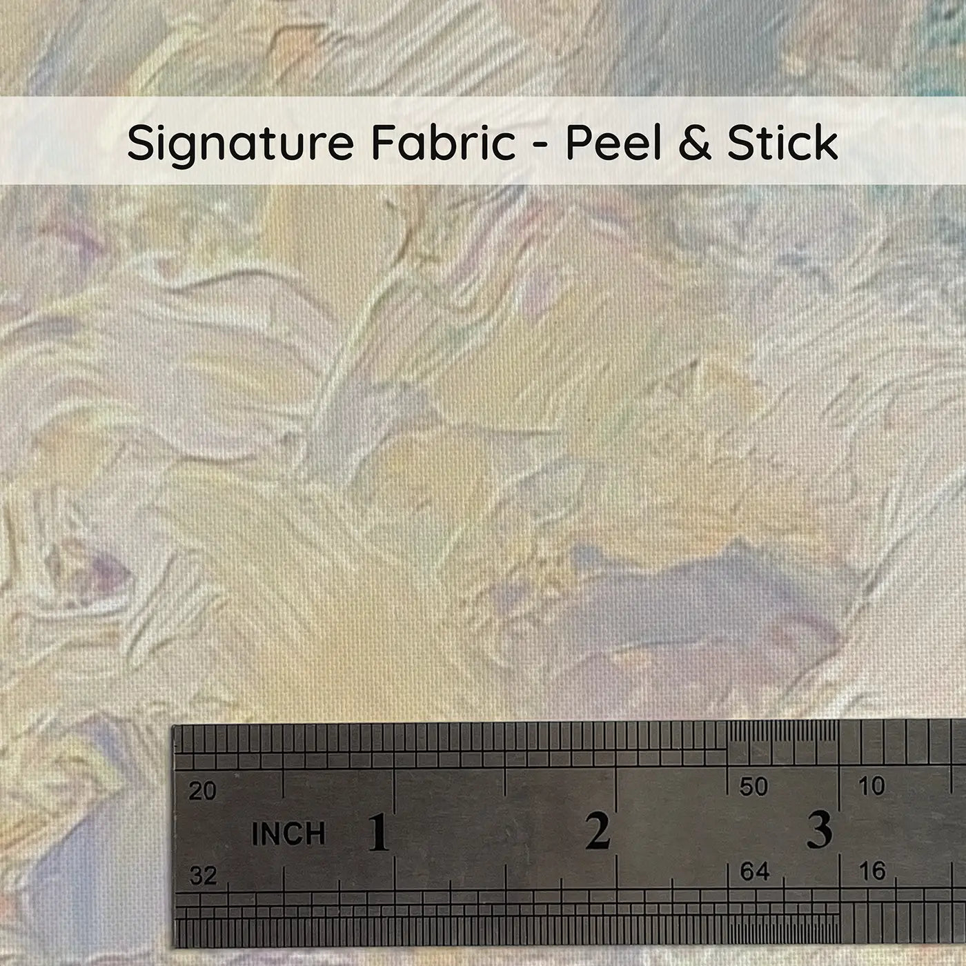 Fabric texture close-up of Oil Paint Cloud Mountain View Wainscoting Wallpaper by Whimsy Tots