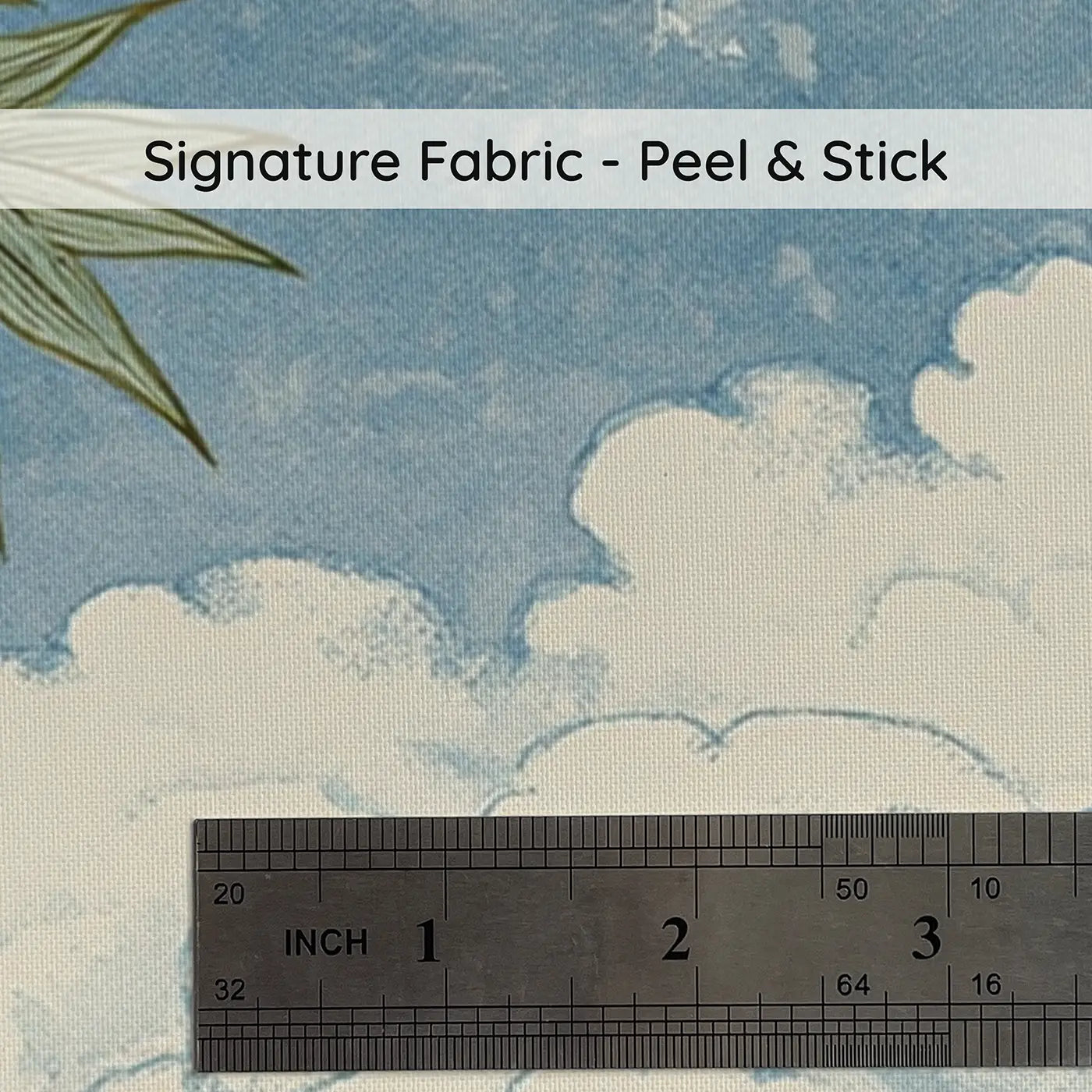 Fabric texture close-up of Bamboo Cloud Window Wainscoting Wallpaper by Whimsy Tots