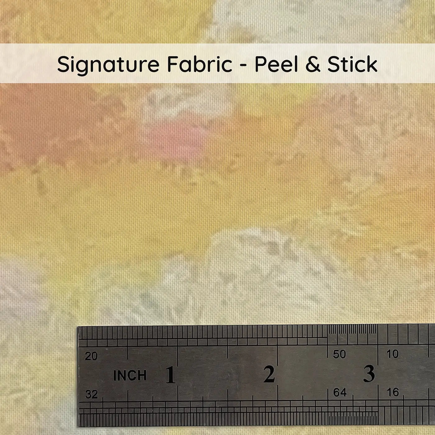 Fabric texture close-up of Pastel Sunrise Cloud Glow Wainscoting Wallpaper by Whimsy Tots