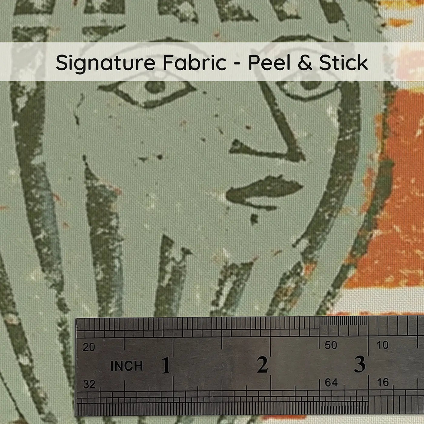 Fabric texture close-up of Block Print Balloon Festival Wainscoting Wallpaper by Whimsy Tots