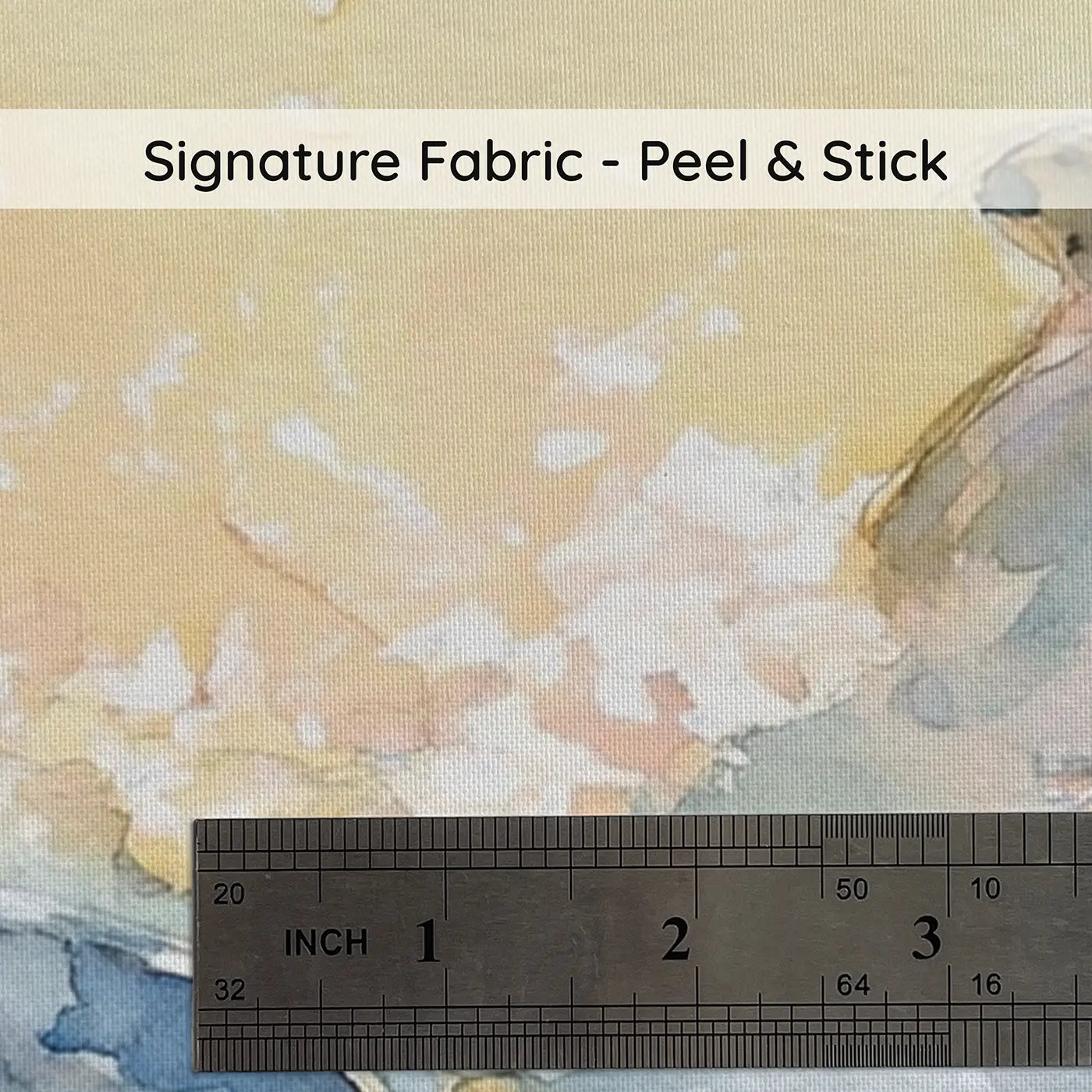 Fabric texture close-up of Dolphin Pod Sunrise Surf Wainscoting Wallpaper by Whimsy Tots