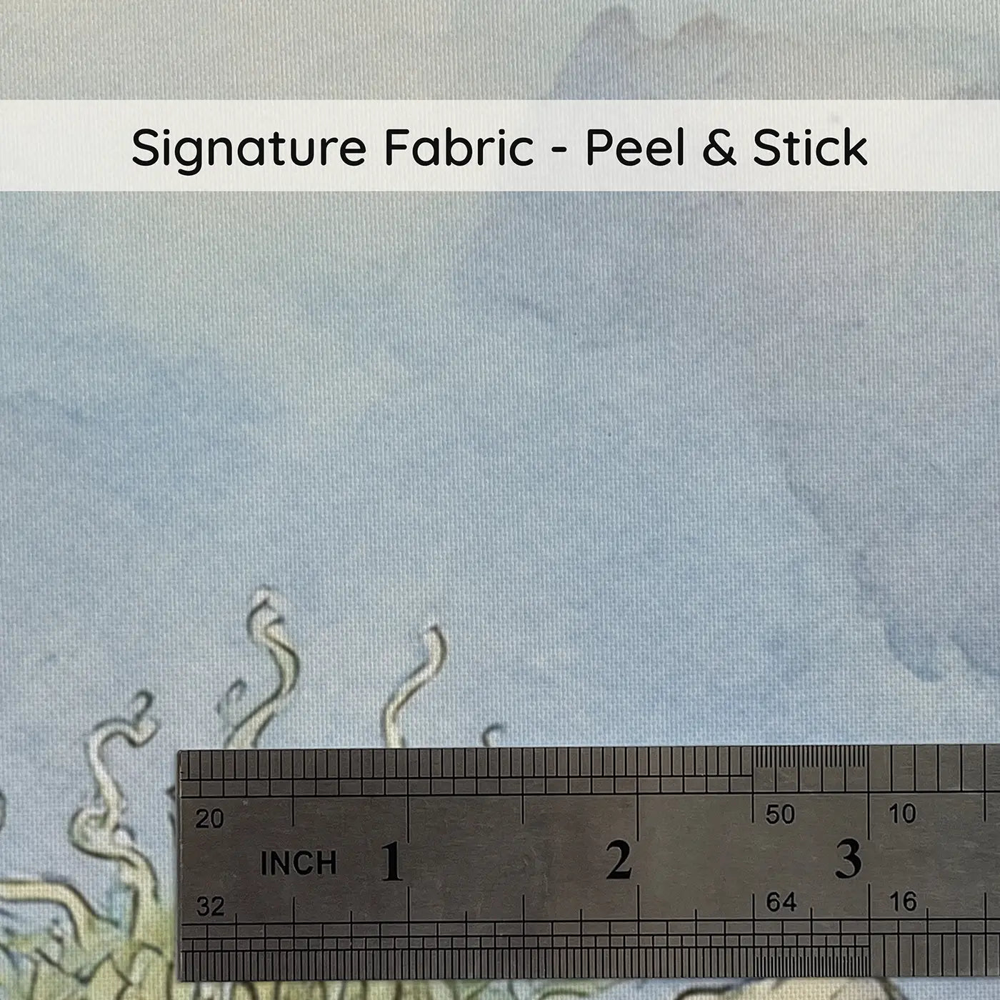 Fabric texture close-up of Tide Pool Discovery Scene Wainscoting Wallpaper by Whimsy Tots