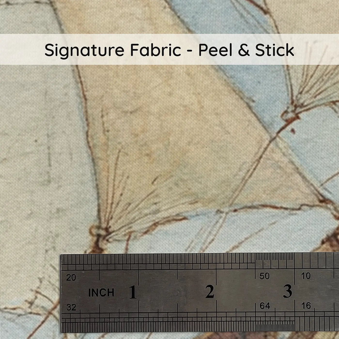 Fabric texture close-up of Sailing Ship Cloud Sea Wainscoting Wallpaper by Whimsy Tots