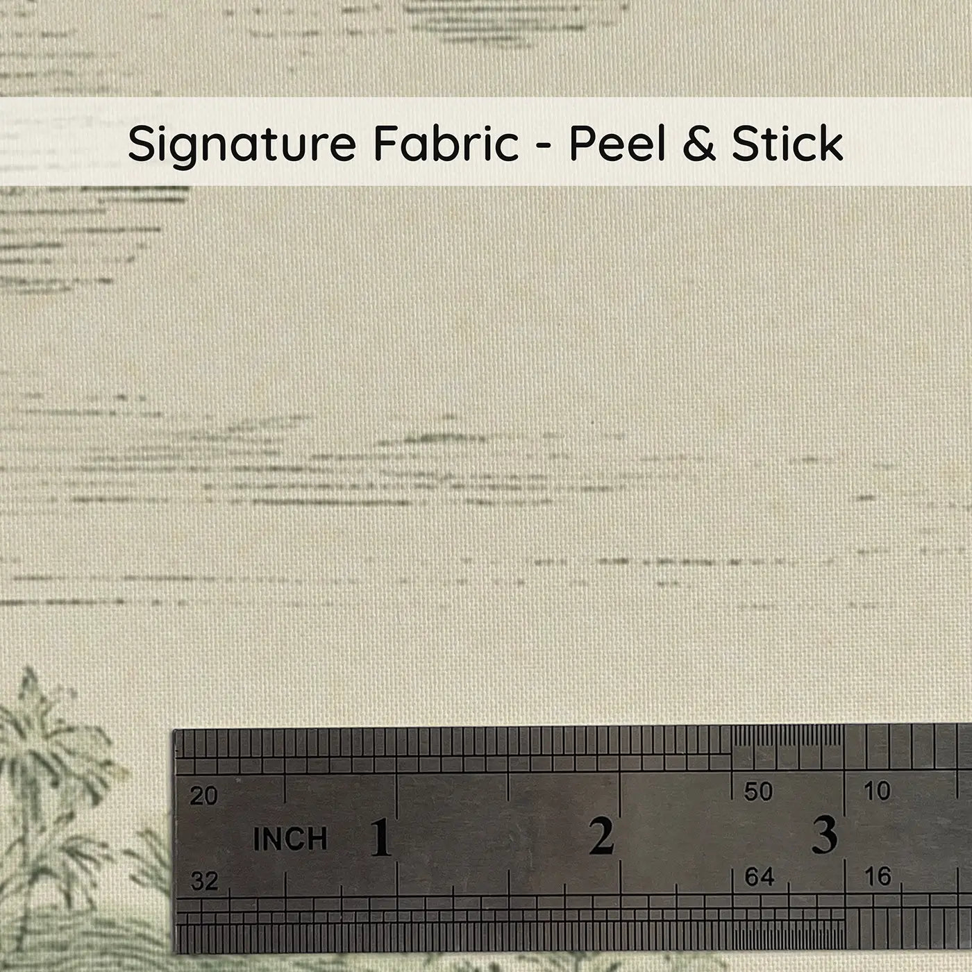 Fabric texture close-up of Turtle Island Shore View Wainscoting Wallpaper by Whimsy Tots