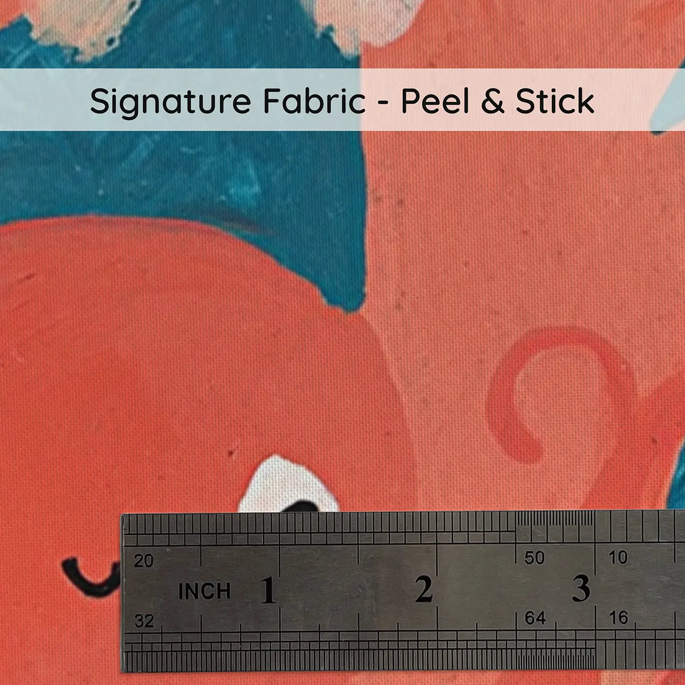 Fabric texture close-up of Graphic Octopus Friends Wainscoting Wallpaper by Whimsy Tots
