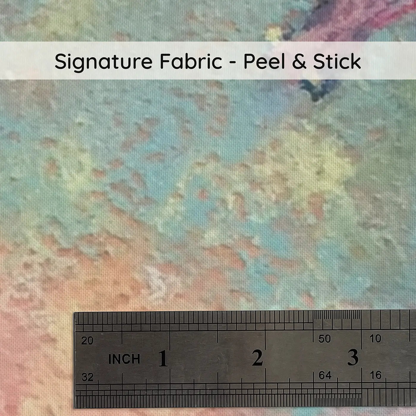 Fabric texture close-up of Pastel Seahorse Garden Wainscoting Wallpaper by Whimsy Tots