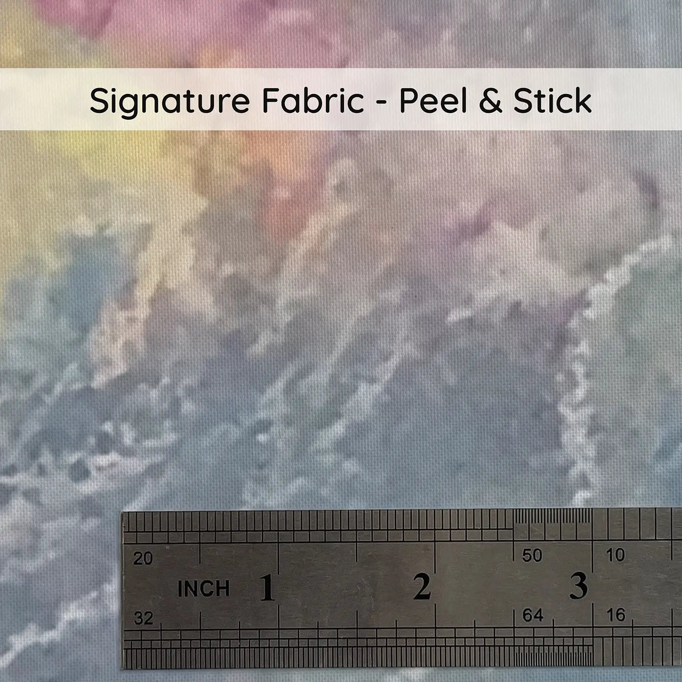 Fabric texture close-up of Chalk Jellyfish Glow Drift Wainscoting Wallpaper by Whimsy Tots